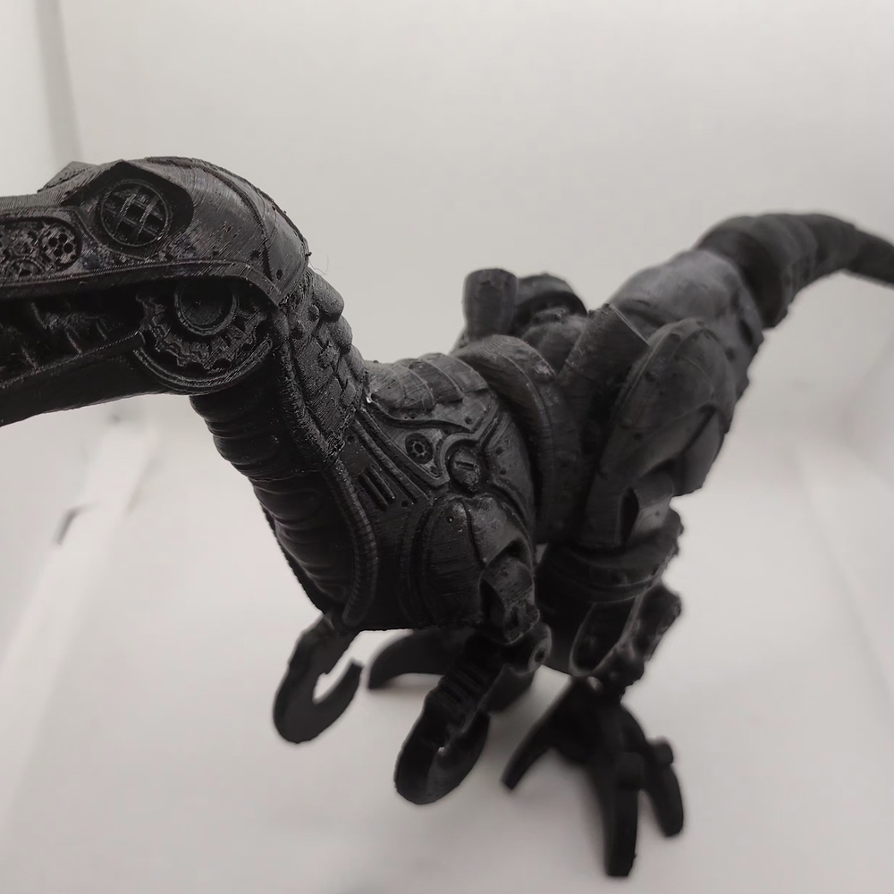 Black Steampunk Velociraptor